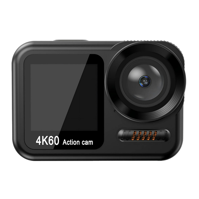 High Pixels 4K60FPS WiFi Sports Camera 64MP Waterproof Snorkeling Action Camera Touch Rear Screen Zoom 30M Dual Display 150 Wide