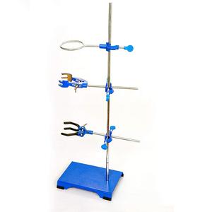 Supporto HSG-076 Gelsonlab 8 "X 5" con morsetto resistente asta-buretta con testa del capo, pinza storta 3 punte e anello storta - Product Image 1