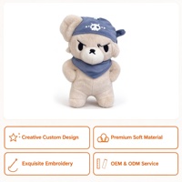 Porte-clés en peluche personnalisé chien bouledogue dessin animé OEM ODM 15cm, pendentif mignon pour sac, poupée chiot, cadeau promotionnel, vêtements rouges