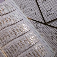 Autocollants à grand format repositionnables, lettrage en relief doré, languettes de Bible laminées pour femmes et hommes