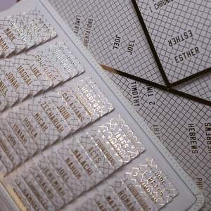 Etiquetas Adhesivas <span class=keywords><strong>Grandes</strong></span> con <span class=keywords><strong>Letras</strong></span> en Relieve Doradas, Laminadas, para la <span class=keywords><strong>Biblia</strong></span>, para Mujeres y Hombres - Product Image 3