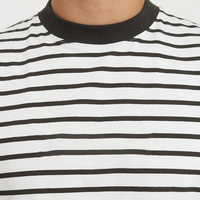 Chemises OEM à coupe ample, légèrement courtes, manches longues, t-shirt pour homme en coton rayé à manches longues