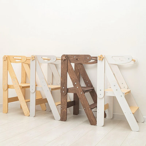 Tabouret de cuisine pliable <span class=keywords><strong>Montessori</strong></span> pour tout-petits, aide à l'apprentissage, chaise <span class=keywords><strong>d</strong></span>'apprentissage pour bébé, <span class=keywords><strong>tour</strong></span> <span class=keywords><strong>d</strong></span>'apprentissage multifonction en bois pour enfants - Product Image 5