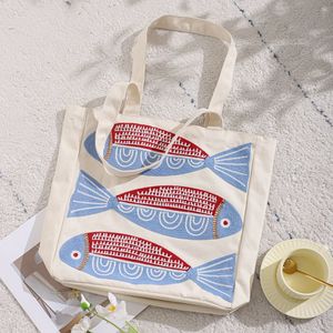Sac de plage d'été personnalisé <span class=keywords><strong>en</strong></span> <span class=keywords><strong>toile</strong></span> blanche 10oz avec broderie, sac fourre-tout réutilisable <span class=keywords><strong>en</strong></span> <span class=keywords><strong>toile</strong></span> brodée - Product Image 2