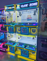 Machine à griffes LED multi-stations à monnayeur, jeu de pêche de poupées pour arcade commerciale, idéal pour les centres commerciaux et le divertissement familial
