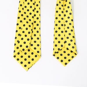 Cravates père et fils en polyester, motif pois jaunes amusants, fabriquées en usine, col tendance pour mariage et fête, jacquard, corbatas - Product Image 4