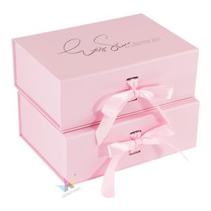 Caja de Embalaje de Cartón con Cierre Magnético, Forro de Esponja, Recubrimiento UV y Diseño de Logotipo Personalizado en Papel Rosa para Marcos de Fotos y Regalos - Product Image 2