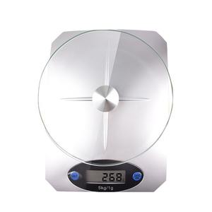 제조업체 도매 KE-5 LCD 주방 저울 5KG 용량 1g 정밀 타레 기능 유닛 변환 유리 표면 식품 그램 허브용 - Product Image 1