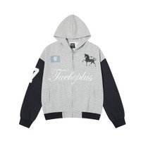 Vêtements pour hommes 2025 Automne New American Retro Hoodie Jersey Jacket Patchwork Cardigan 100% Cotton Oversized Long