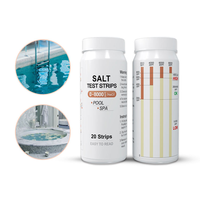 Kit de test d'eau tout-en-un pour piscine et spa, bandelettes de test de la teneur en sel 0-8000 mg/L, best-seller, pour l'entretien quotidien des spas et piscines, OEM