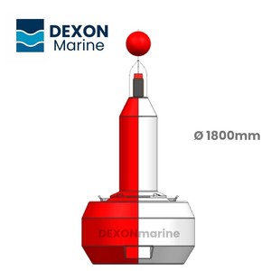 1800Mm Đường Kính Fairway Navigation Phao Màu Đỏ Và Trắng Sọc Dọc Tùy Chỉnh OEM Logo Biển Nguồn Cung Cấp - Product Image 1