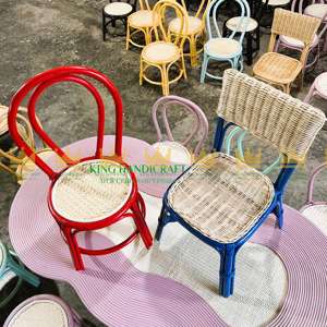 Silla moderna y ecológica de ratán para niños, para dormitorio, sala de estar al aire libre, cocina, estilo cómodo para relajarse en el tiempo de juego - Product Image 5