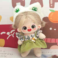 Poupées en Peluche Personnalisables Adorables de 20cm, Personnages d'Anime KPOP en Coton Doux avec Tenues, Modèle OEM
