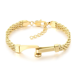 Bracelet chaîne cubaine en acier inoxydable pour homme, style hip-hop, design simple et original, chaîne à maillons cloutés - Product Image 5