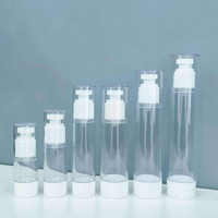 Bouteilles en plastique de 15 ml, 30 ml, 50 ml, 80 ml, 100 ml, 120 ml avec pompe pulvérisatrice sans air pour cosmétiques, soins de la peau, essences et lotions