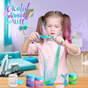Mermaid Slime Pack for Girls Big Premade Shimmer Sparkle Glitter Kids Slime Toy Birthday Party Gift by Perfect Kraft - Product Image 3