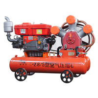 Compresor de Aire Portátil de Pistón Diésel para Sitio de Minería, 2.8m³, 5 bar, Estación Neumática Resistente al Polvo, Tanque de 200L, Logotipo Personalizado OEM