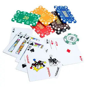 Oyun kartları Poker plastik oyun kartları özel özel kağıt Poker kartları