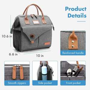 Sac isotherme à grande capacité pour le déjeuner, pour femmes et hommes, sac isotherme pour repas au travail, sac isotherme portable et imperméable pour le déjeuner - Product Image 6