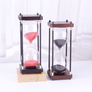Decorative Wooden Base Metal <b>Hourglass</b> Sand <b>Timer</b> for Time Tracking Desk Office Home Ornament - Product Image 5