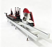 Scie à table coulissante pour le travail du bois avec moteur et dispositif de serrage pneumatique pour la coupe de billes de bois