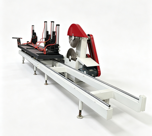 Sierra de mesa deslizante para madera con motor y dispositivo de sujeción neumática, sierra de mesa deslizante para corte de troncos para procesamiento de madera - Product Image 1