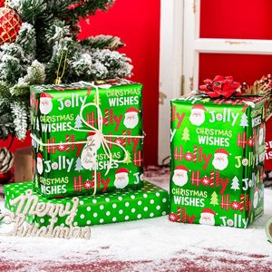 Green Christmas Wrapping Paper 17 In X 33 Ft Reversible Santa Polka Dot Holiday Gift <b>Wrap</b> - Product Image 4