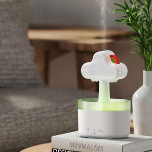 Oem 500ml xách tay mưa nhỏ giọt USB siêu âm tinh dầu đầy màu sắc ánh sáng ban đêm cầu vồng khuếch tán hương thơm cho Văn phòng Phòng ngủ khách sạn - Product Image 2