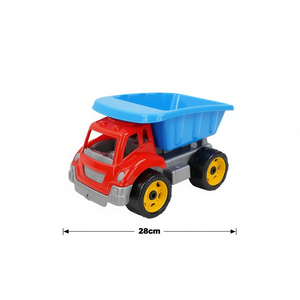 Camion à benne basculante en plastique rouge 28 cm pour les enfants de 2 à 4 ans Jouet à pousser pour s'amuser - Product Image 2