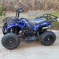 Mini moto tout-terrain à essence 49cc 2 temps pour enfants, quad avec transmission automatique, transmission par chaîne et pneus de 6 pouces