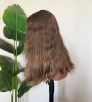 Peluca judía ortodoxa rubia ombré para mujer, con cutícula alineada, kosher, de encaje suizo, cabello europeo, con parte superior de encaje.