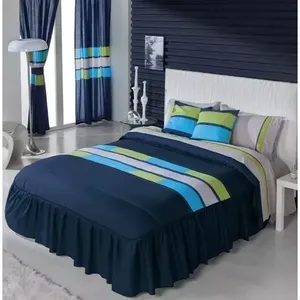 Juego de Edredón Kevin King, Tamaño King, Rayado, de Algodón, Ropa de Cama Moderna para el Hogar - Product Image 3