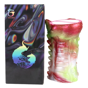 Copa <span class=keywords><strong>de</strong></span> Masturbación Masculina <span class=keywords><strong>de</strong></span> Doble Canal GEEBA, Masturbador <span class=keywords><strong>de</strong></span> Silicona Suave con Forma <span class=keywords><strong>de</strong></span> <span class=keywords><strong>Cabra</strong></span>, Juguetes Sexuales Realistas con Vagina para Hombres - Product Image 3