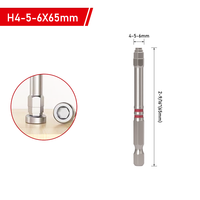 TOOLJOY Lot de 6 embouts de tournevis hexagonaux en acier S2, magnétiques, antidérapants, anti-torsion, pour perceuse à percussion, pour assemblage d'armoires, OEM