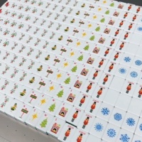 Édition de Noël : Tuiles de Mahjong Modernes Américaines en Acrylique Durables avec Motifs Festifs Chapeau de Père Noël pour 2 à 4 Joueurs – En Stock, Livraison Rapide