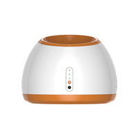 Lanceur de balles automatique pour chien, écologique, blanc et jaune, lanceur de balles interactif, portée de lancement de 3/6/9 m, matériau ABS, 3 balles de tennis