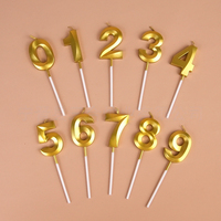 Décoration de gâteau scintillante dorée avec chiffres pour anniversaire, mariage, fête