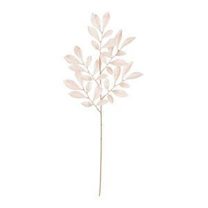 BRANCHES AVEC FEUILLES ROSES MÉTALLIQUES H. 74CM - Product Image 1