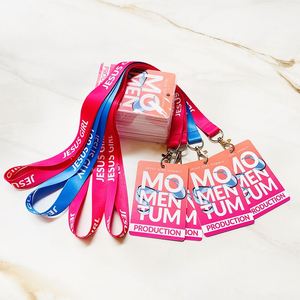 Cordón Porta Identificación Personalizado de Poliéster Sublimado de Alta Calidad con Logotipo Impreso a Doble Cara, Diseño Personalizado, Gran Venta - Product Image 1