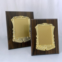 Plaque Métallique Personnalisée Or Argent Noir Plaque en Bois Certificat MH-NJ0598