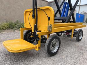 Type facultatif de support de clôture de sécurité chariot plat d'ascenseur électrique de plate-forme de levage pour transporter des marchandises - Product Image 5