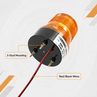 Bernsteinfarbene LED-Warnleuchte DC24V Blinkende Signallampe 3-Pol-Halterung für Bus-LKW-Alarmsystem