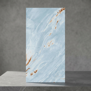 Borial Aqua Glossy Marble Porcelain Tiles 600x1200mm Premium Floor Wall Tiles For Villa Hotel Bathroom - Product Image 1