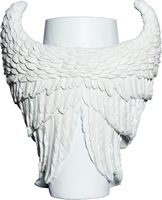 Vase à fleurs en résine avec ailes d'ange et trou de drainage, avec piquet – Cadeau commémoratif pour les êtres chers disparus