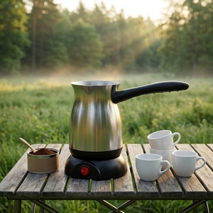 Machine à café <span class=keywords><strong>turque</strong></span> électrique en acier inoxydable, chauffe rapidement, idéale pour la cuisine domestique – Fournisseur d'usine - Product Image 5