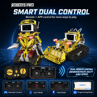 Kit de Robótica Educativo para Programación, Bloques de Construcción, Juguete de Ingeniería, Vehículo, Bulldozer/Robot/Excavadora, Autos de Construcción