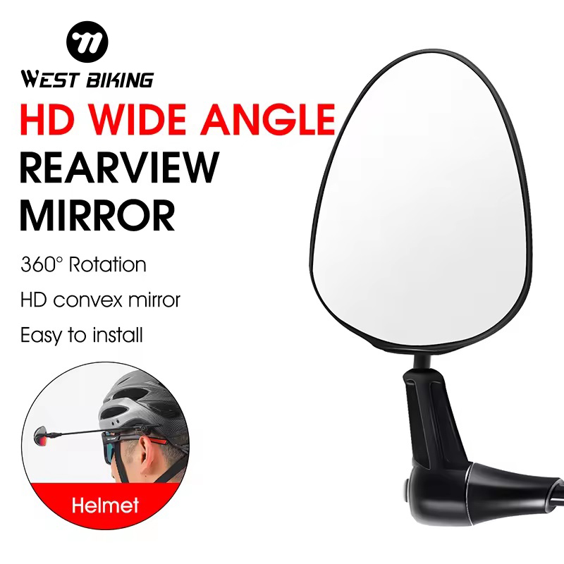 Lightweight 360 Degree Bicycle Helmet Mirror - Durable Rear View Bike Mirror for Mountain & Road Bicycles, Black ABS Design Lightweight 360 Degree Bicycle Helmet Mirror - Durable Rear View Bike Mirror for Mountain & Road Bicycles, Black ABS Design