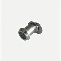 Viseur de porte en nickel satiné avec lentille grand angle 200 degrés, cache-privacy et barillet réglable pour maison, appartement, hôtel