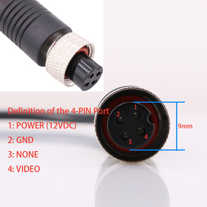 Mini caméra de surveillance CCTV pour bus, camion, voiture, 1080P AHD NTSC, vue à 120 degrés, entièrement métallique, indice d'étanchéité IP68, vision nocturne couleur, port 4 broches - Product Image 3