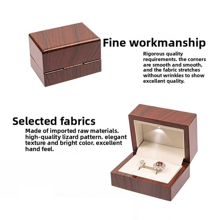 Package Double Single Ring Boxes Wedding Ring Box Engagement Proposal ...